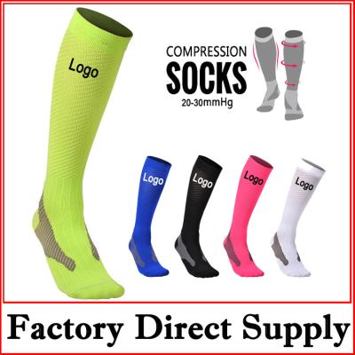 China Custom Knee High Sports Compression Logo Antibacterial Knocks For Running for sale