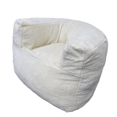 China Removable Giant Soft Giant Soft Bean Bag Sofa Foam Bean Bag Chairs Removable Sherpa Semicircle Sponge Living Room Blanket Semicircle Blanket Foam Bag for sale