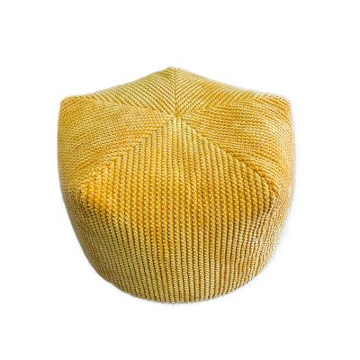 China New Design Adult Bean Bag Chair Live Room Comfort Removable Pentagonal Corduroy Stool Filled Env Fat Cover Boy for sale