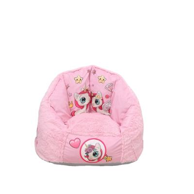 China New Design Removable Pink Furniture Living Room Cover Unicorn Pumpkin Bean Bag Chair Cute Soft For Kids for sale