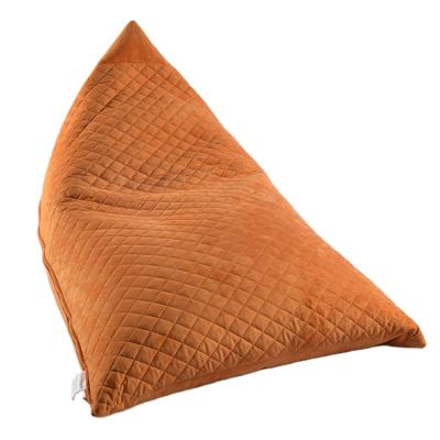 China Removable Triangle Sitzsack Bean Bag Chair Cover 2022 Classic Design Faux Suede Outdoor for sale