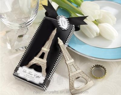 China Sustainable Eiffel Tower Shape Chrome Bottle Opener Wedding Favor And Gifts for sale