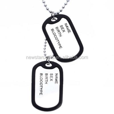 China 2016 Europe Bulk Wholesale Blank Metal Military Dog Tag With Ball Chain for sale