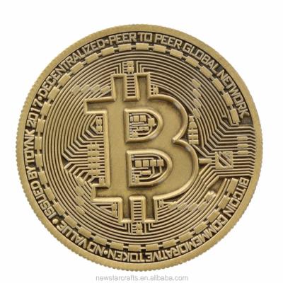 China The World Antique Bronze Plated Commemorative Collector's Coin of Bitcoin for sale