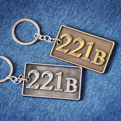 China Hot Selling Custom Metal Number Name Plate Key Chain for sale