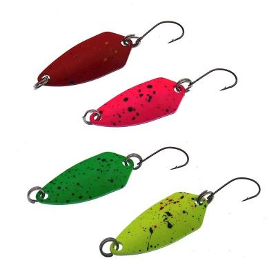 China 2.5g Iron Trout Spoon Hard Bait Trout Fishing Spoons Ultralight Metal Fishing Lures for sale