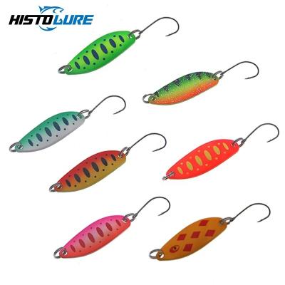 China Single Iron 3.5g 3.4cm Hook Metal Casting Jig Lures Fishing Spoons Trout Lures for sale