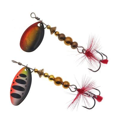 China Good Quality Artificial Iron Spoon Hard Bait PESCA Metal Fishing Lure Customize Spinner Lure Fishing Lures for sale