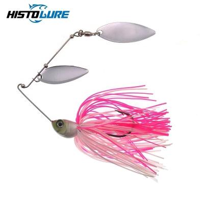 China HISTOLURE14g Metal+Lead+Rubber Spinner Bait Spinning Spinning Fishing Spoon Metal Jig Lure Spoon Spinnerbait for sale