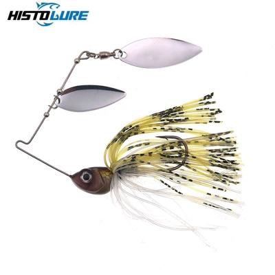 China Metal+Lead+Rubber Spinner 1pcs HISTOLURE 10g Bait Spinning Spinning Fishing Spinner Metal Jig Lure Spoon Spinnerbait for sale