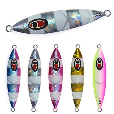 China WANDERING LIFE 80g 150 100g 150g 200g Lead Sinking Artificial Metal Hard Slow Bait Fishing Glow Hook Aid Building Lure for sale