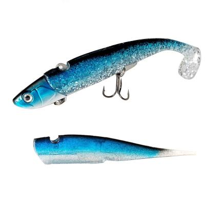 China PVC+Lead Wandering Life 12cm/30g Jig Head Fast Sinking Fishing Wobbler Lure VIB Soft Baits Fishing Soft Lure for sale