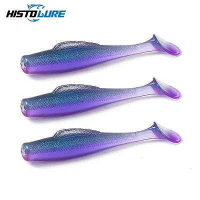 China TPR HISTOLURE Fishing Perch Artificial Wobblers Soft Lure Bass Lures Fishing 6pcs/Lot Groundbaits 6cm Soft Bait Swim for sale