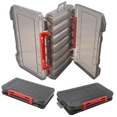 China Double 14/12 Compartments Plastic Sided Fishing Tackle Boxes Fishing Lure Box Organizer Fishing Bait Tackle Storage Case for sale