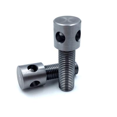 China Factory Custom Flat High Quality Precision Finish Low Carbon Steel Single Cross Drilled Thumb Screws for sale