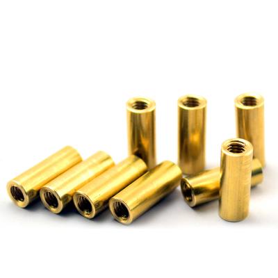 China Health Care Factory Good Quality Custom Brass Metric Female Thread Round Coupling Nuts for sale