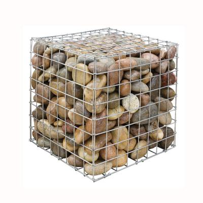 China Gabion 3.5mm Wire 50x100mm Hole 2x4 Size 1x1x0.5m Hot Dip Galvanized Welded Gabion Box Retaining Wall Price For Sale for sale