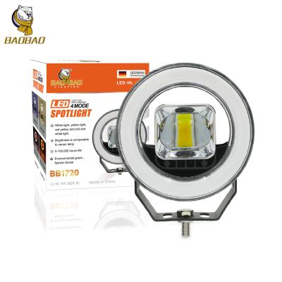 China White Yellow Offroad Round LED Fog Lights For Motorcycle Car for sale