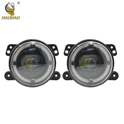 China Universal LED Fog Light For Car Motorcycle 4 Inch White Yellow for sale