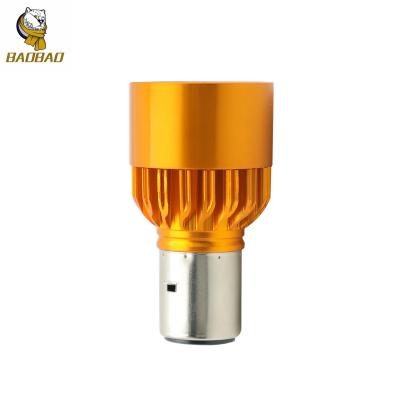 China BA20D 12V Golden Casing 3 Beam H4 LED Headlight Bulb Motorcycle for sale