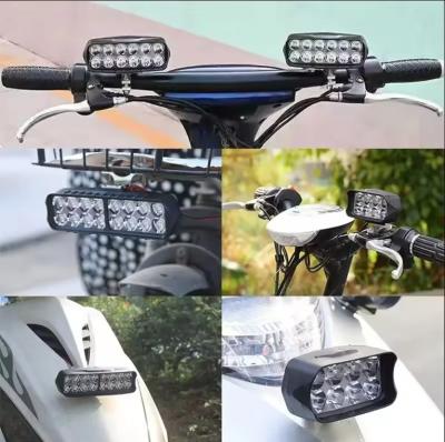 China White Flash 16 Beam 12V 24V Auxiliary Headlight Motorbike LED Light for sale