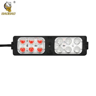 Chine 12V en plastique rouge bleu clignotant disponible lampe à barres lumineuses 12 perles à vendre