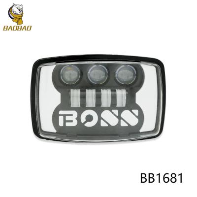 China Harley Davidson 4 Inch Boss 80V LED koplamp Witte Gele Ring Beschikbaar Nevellicht Te koop