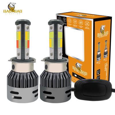 China Blue White Yellow Flash Metal Lens Motorcycle Headlight LED Bulb for sale