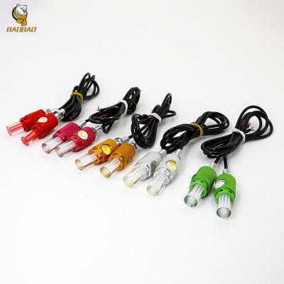 China 12V Mini Fancy Light Red Blue Yellow Pink Silver Green Bike Decoration parts for sale