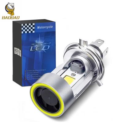 China COB Angel Eye 20W LED Headlamp Motorcycles Light H4 LED Headlight for sale