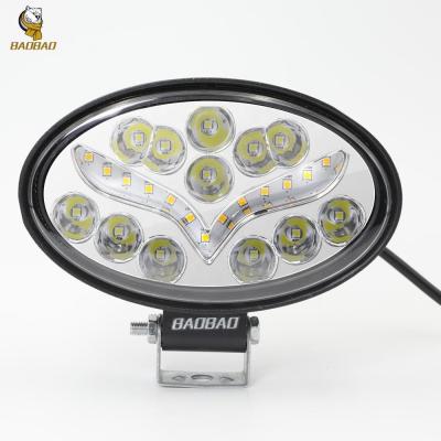 China 24V LED Auxiliary Round White Yellow Tractor Headlight Car Driving Work Light for sale