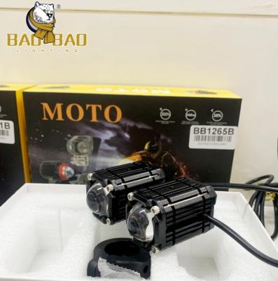 China Devil Eye Black Aluminum White Yellow Motorcycle CG Luces Projector Driving Light for sale