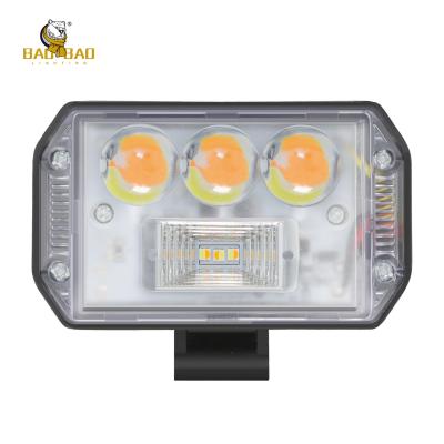 China 80V LED Work Light Metal White Yellow Dual Color Flashing Motorcycle Spare Parts for sale