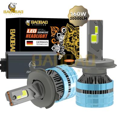 China H4 160W Iron Car Led Headlight Bulb S22 White High Power Auto Parts for sale