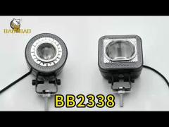 Aluminum White Yellow Flashing 12V 24V Motorcycle Spotlight RGB Ring LED Fog Light