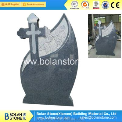 China Monuments EU Headstone Memorials Granite Memorials Edges Post Round Kerstone For Ireland Customers Factory Quarry Owner Stone Porcelain for sale