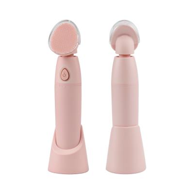 China Multifunctional Sonic Vibration Silicone Pore Face Deep Cleansing Facial Cleansing Brush Skin Care Silicone Brush for sale