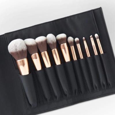 China Angular Blush 10pcs Premium Quality Makeup Brush Set for sale