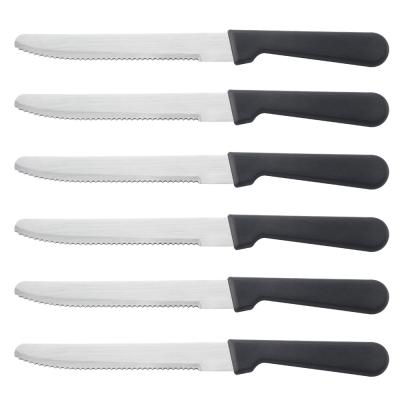 China Stainless Steel Economical Steak Knife Viable With PP Handle Table Knife for sale