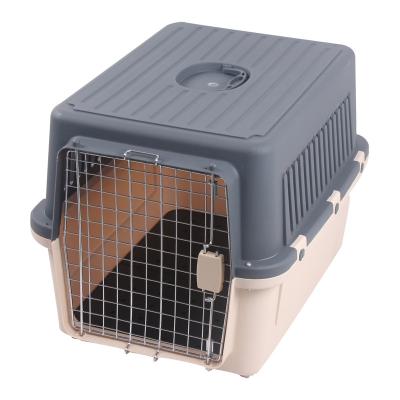 China VK-CD Durable Stable Waterproof Structure Dog Kennel Structure Ergonomic Safe Locking Dog Pet Carrier Handle Dog Kennel Ergonomic Cage for sale