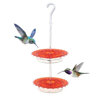 China Non-automatic original plastic feeder bird feeder water double layer outdoor feeder water feeder plastic garden for sale