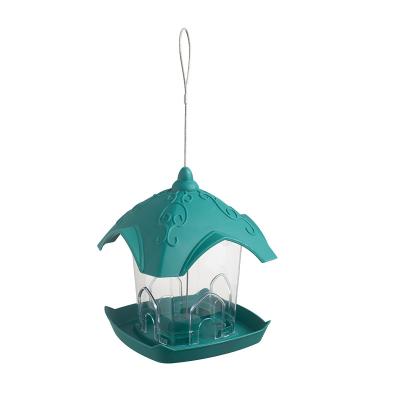 China Cleaning Squirrel Proof Non-automatic Bird Feeders Copper Cardinal Hanging Plastic Feeder for Wild Birds for sale