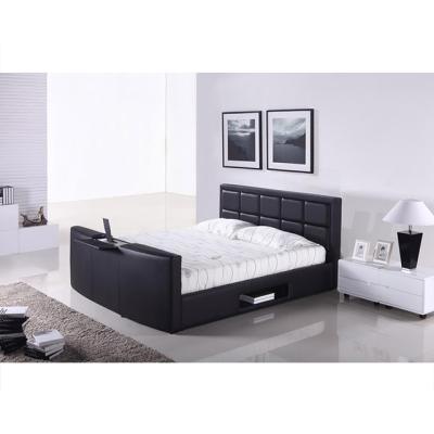 China (Size)Adjustable Modern PU Sofa Bed Leather Storage Bed Leather Furniture Bed Side for sale