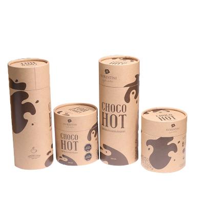 China Recycled Materials Large Eco Mini Round Containers Box 100% Recycled Small Core Paper Material Custom Printing Packaging Tube for sale