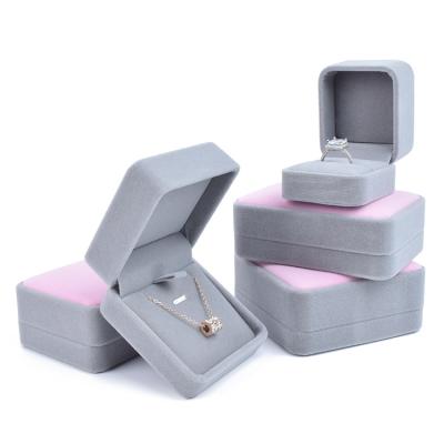 China Luxury Jewery Box Jewelry Storage Box Ring Necklace Earrings Bracelet Gift Velvet Jewelry Packaging Box for sale