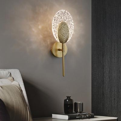 China Modern Nordic Indoor Light Modern Restaurant Hotel Bedside Lamp Sconce Home Wall Lamp LED Crystal Wall Light for sale