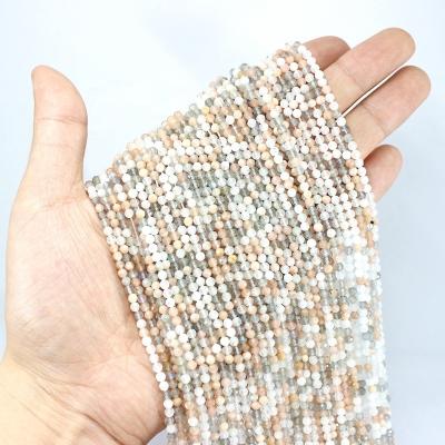 China Making Jewelry Size Necklace Bracelet Earring TangYi Mix Natural Micro Faceted Moonstone 2 3 4MM Round Loose Strand Stone Beads For Jewelry Making Size Bracelets Necklace for sale