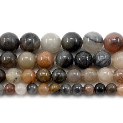 China Jewelry Necklace Bracelet Earring TangYi Natural Polish Chinese Tourmaline 4 6 8 10 12MM Round Loose Stone Beads For Jewelry Making Bracelets Necklace Earring for sale