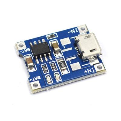 China Standard charger interface microphone USB TP4056 1A lithium battery power module rechargeable board for sale