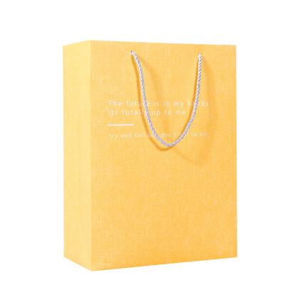 China 2021 Recyclable Customized Simple Decorative Gift Paper Bag Craft Paper Bag High Quality Paper Bags for sale